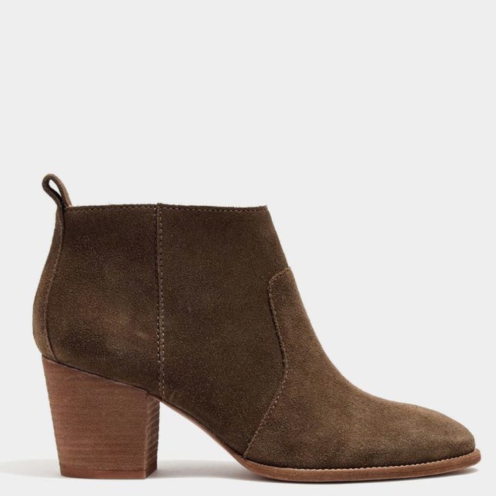 Madewell Brenner Bootie in Mink Suede